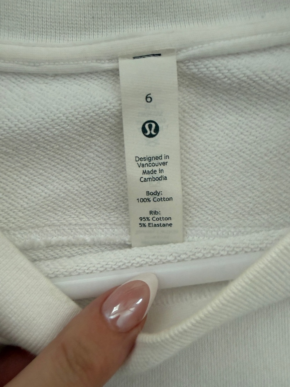 lululemon athletica White Crewneck Sweatshirt with Subtle Logo - Picture 2 of 2